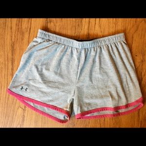 Under Armour Grey and Pink light sports shorts